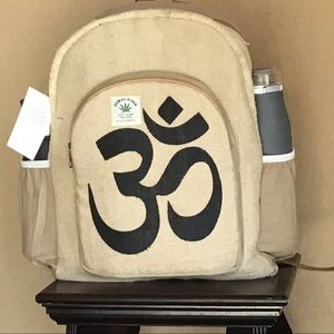 Boho Hemp backpack,OM Hemp backpack,Hobo full size